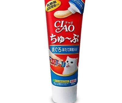 【CIAO】乳酸菌肉泥小食 - 吞拿魚+帶子醬 80g Discount