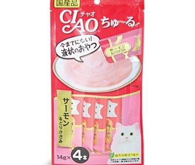 【CIAO】肉泥小食 - 雞肉+三文魚醬 12g x 4pcs For Cheap