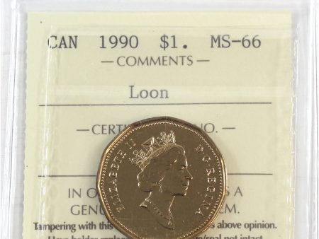 1990 Canada Loon Dollar ICCS Certified MS-66 Supply