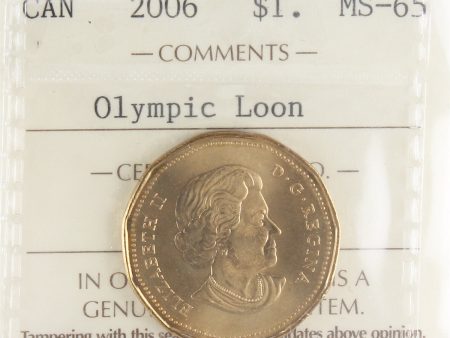 2006 Canada Olympic Canada Dollar ICCS Certified MS-65 Discount