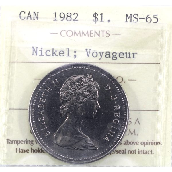 1982 Voyageur Canada Nickel Dollar ICCS Certified MS-65 Online now