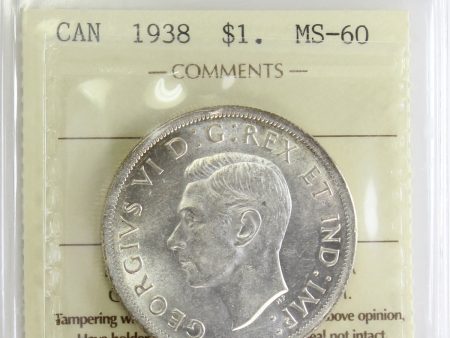 1938 Canada Dollar ICCS Certified MS-60 For Cheap