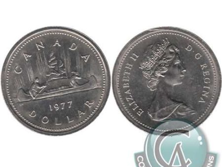 1977 Var. 2 Det. Jewel LWL Canada Nickel Dollar Uncirculated (MS-60) Online now