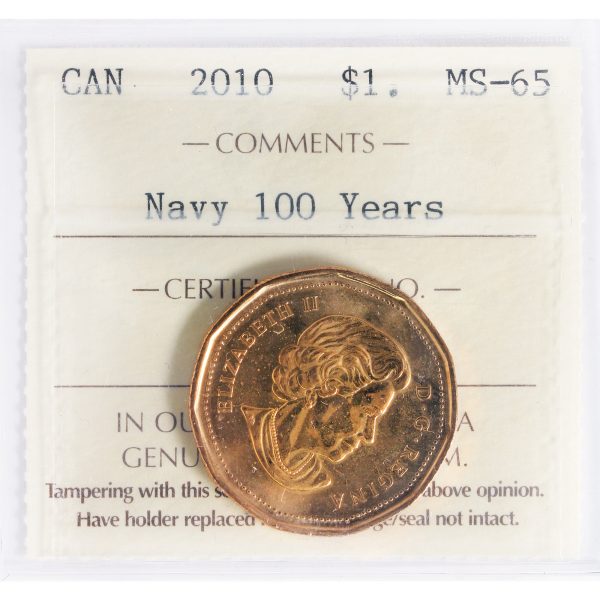 2010 Navy 100 Years Canada Dollar ICCS Certified MS-65 Online now