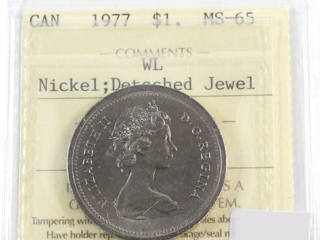 1977 WL, Detached Jewel Canada Nickel Dollar ICCS Certified MS-65 on Sale