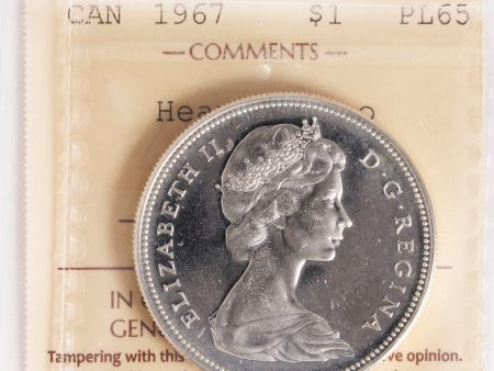 1967 Canada Dollar ICCS Certified PL-65 Heavy Cameo Sale