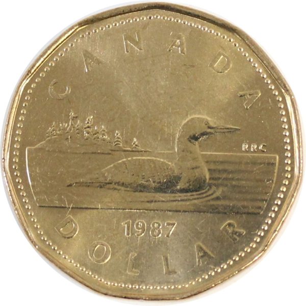 1987 Canada Loon Dollar Brilliant Uncirculated (MS-63) Supply