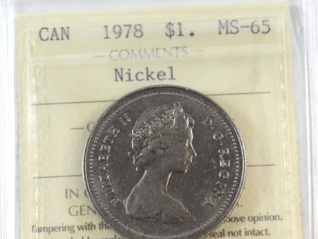 1978 Canada Nickel Dollar ICCS Certified MS-65 For Cheap