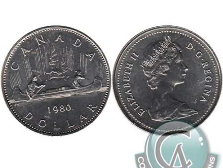 1980 Canada Nickel Dollar Uncirculated (MS-60) For Discount