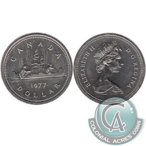 1977 Var. 3 Det. Jewel SWL Canada Nickel Dollar Uncirculated (MS-60) Online