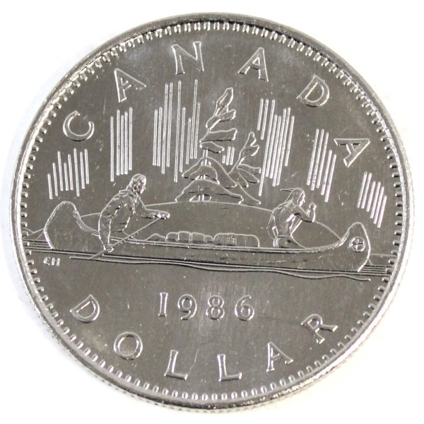 1986 Canada Nickel Dollar Uncirculated (MS-60) Supply