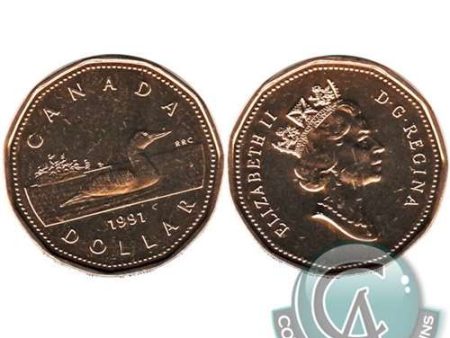 1991 Canada Loon Dollar Brilliant Uncirculated (MS-63) Hot on Sale