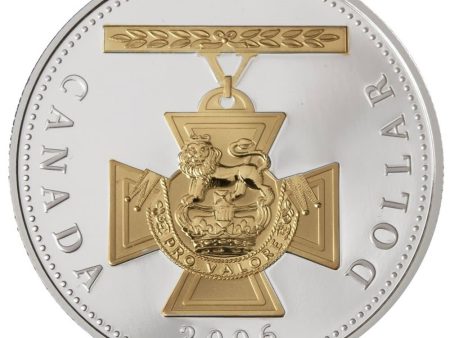 2006 Canada Victoria Cross Gold Plated Silver Dollar in square capsule (No Tax) Discount