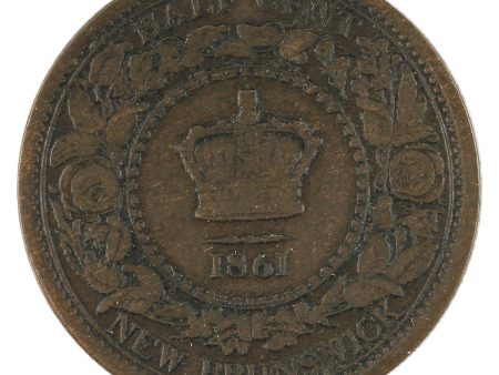 1861 New Brunswick 1 2 Cent Very Fine (VF-20) $ For Cheap