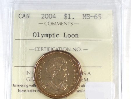 2004 Canada Olympic Loon Dollar ICCS Certified MS-65 Discount