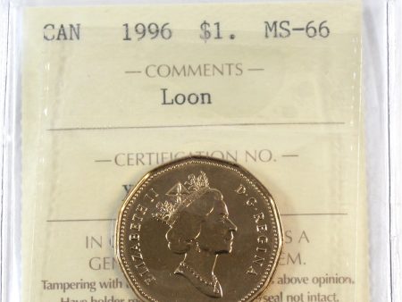 1996 Canada Loon Dollar ICCS Certified MS-66 Supply