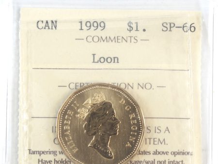 1999 Canada Loon Dollar ICCS Certified SP-66 Supply