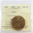 1987 Canada Loon Dollar ICCS Certified MS-65 Online now