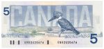 BC-56a 1986 Canada $5 Crow-Bouey, ENB, UNC For Sale