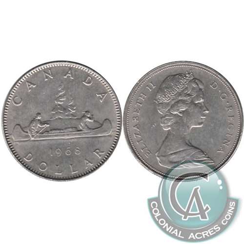 1968 No Island Canada Nickel Dollar AU-UNC (AU-55) Online