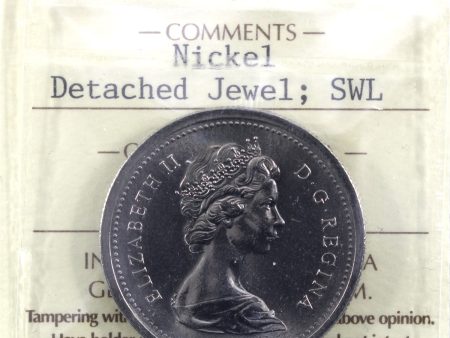 1977 Var. 3 Det. Jewel; SWL Canada Nickel Dollar ICCS Certified MS-63 Supply