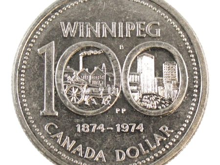 1974 Double Yolk #2 Canada Nickel Dollar Extra Fine (EF-40) For Sale