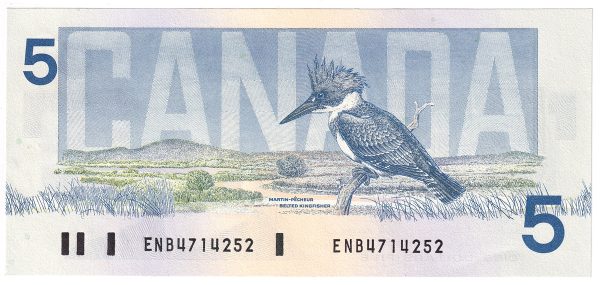 BC-56a 1986 Canada $5 Crow-Bouey, ENB, AU-UNC Online Hot Sale