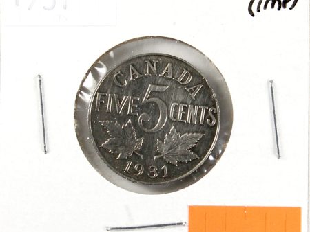 1931 Canada 5-cents VF-EF (VF-30) Scratched, nicks, or impaired For Discount