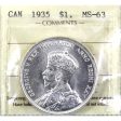 1935 Canada Dollar ICCS Certified MS-63 Cheap