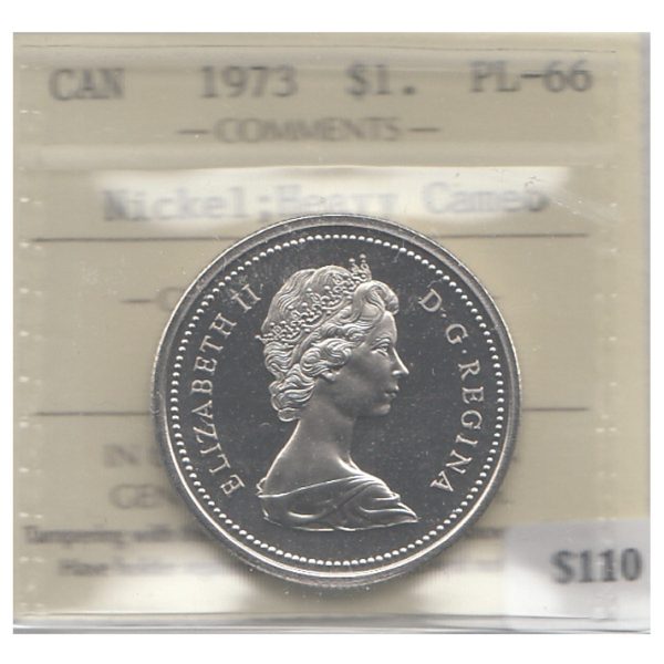 1973 Canada Nickel Dollar ICCS certified PL-66 Heavy Cameo Sale