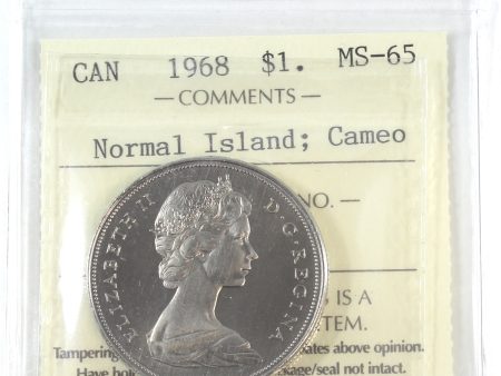 1968 Normal Island Canada Dollar ICCS Certified MS-65 Cameo Discount