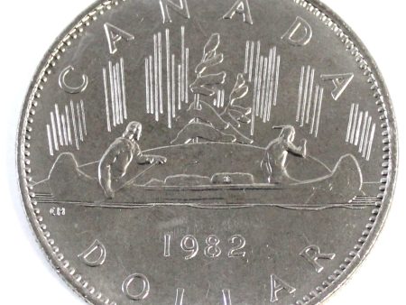 1982 Voyageur Canada Nickel Dollar Brilliant Uncirculated (MS-63) For Cheap