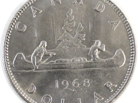 1968 No Island Canada Nickel Dollar Brilliant Uncirculated (MS-63) Hot on Sale