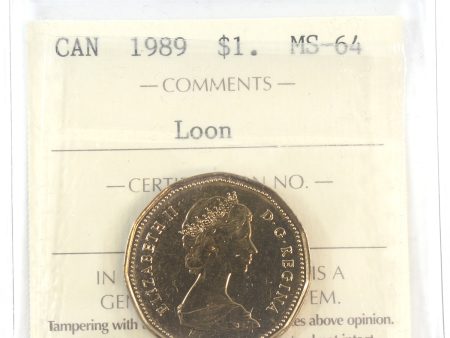 1989 Canada Loon Dollar ICCS Certified MS-64 Online now