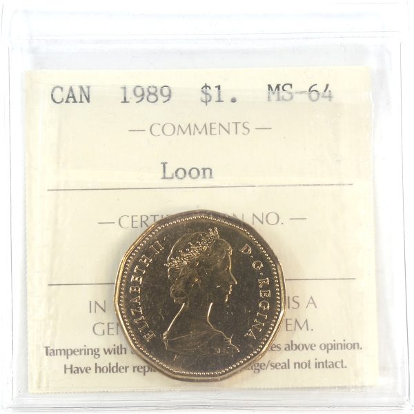 1989 Canada Loon Dollar ICCS Certified MS-64 Online now