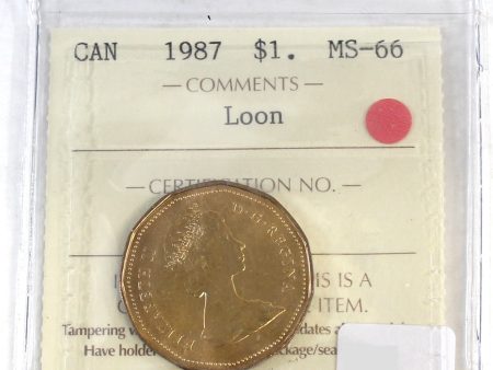 1987 Canada Loon Dollar ICCS Certified MS-66 Online