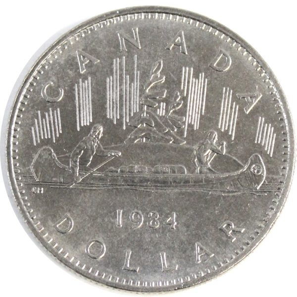 1984 Voyageur Canada Nickel Dollar UNC+ (MS-62) Cheap