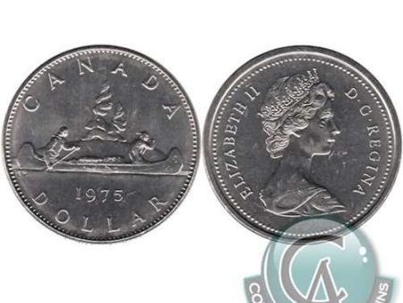 1975 Canada Nickel Dollar Uncirculated (MS-60) Hot on Sale