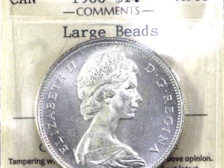 1966 Large Beads Canada Dollar ICCS Certified MS-65 Cameo (XKR 185) For Discount