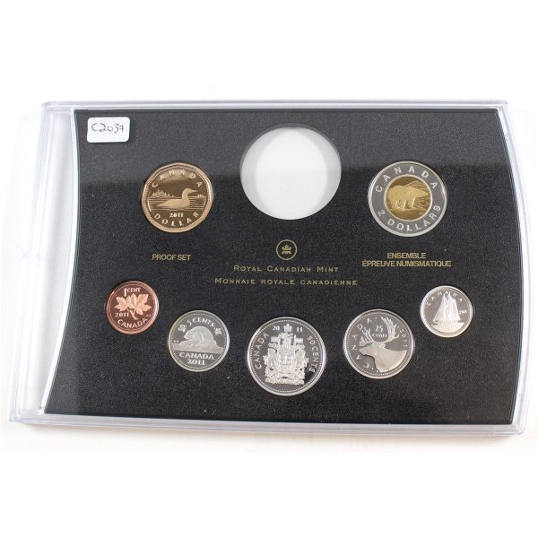 2011 Canada Silver Proof 7-Coin Set - from Double Dollar Set (Impaired) Cheap