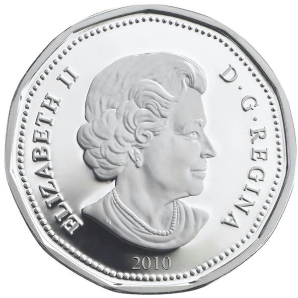 2010 Canada Coloured Inukshuk Dollar Proof Like (From Puck) Sale