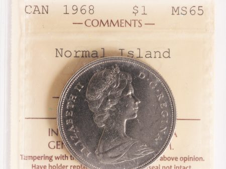 1968 Normal Island Canada Dollar ICCS Certified MS-65 Discount