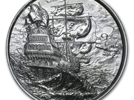 The Privateer Collection - The Storm 2oz. Silver Round (#1) No Tax - Lightly Toned Hot on Sale