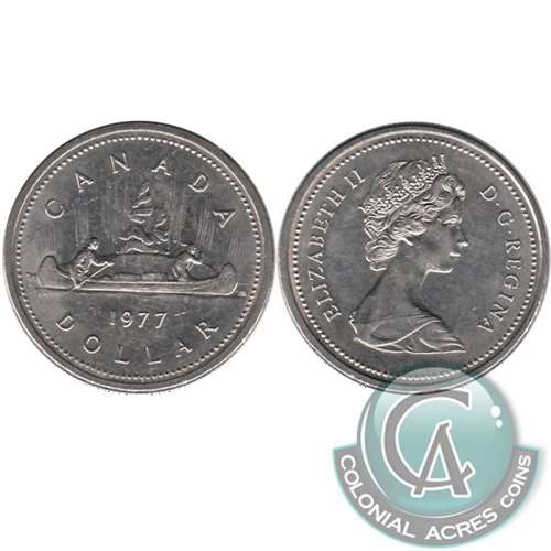 1977 Var. 1 Att. Jewel SWL Canada Nickel Dollar Circulated Discount