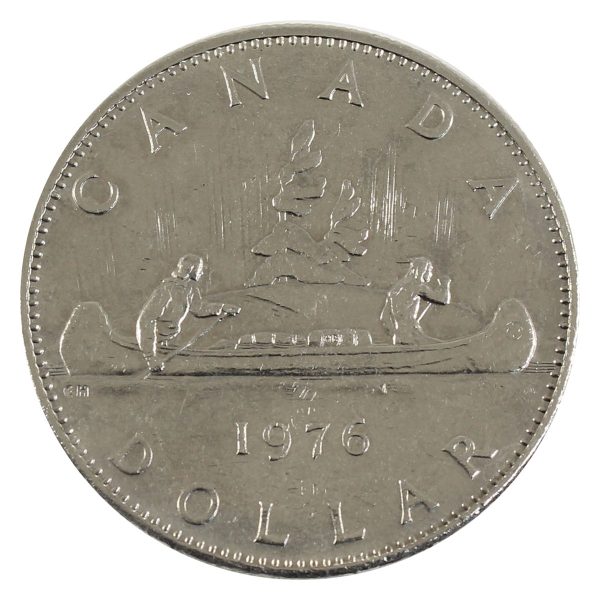 1976 Attached Jewel Canada Nickel Dollar Circulated Sale