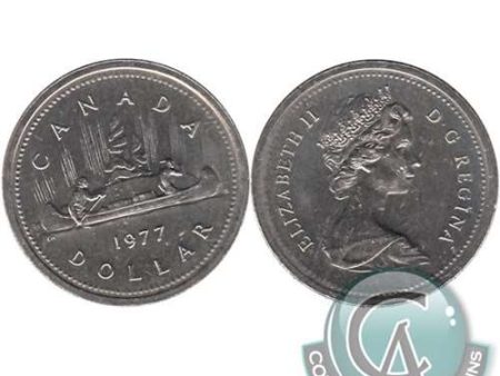 1977 Var. 3 Det. Jewel SWL Canada Nickel Dollar Circulated Sale