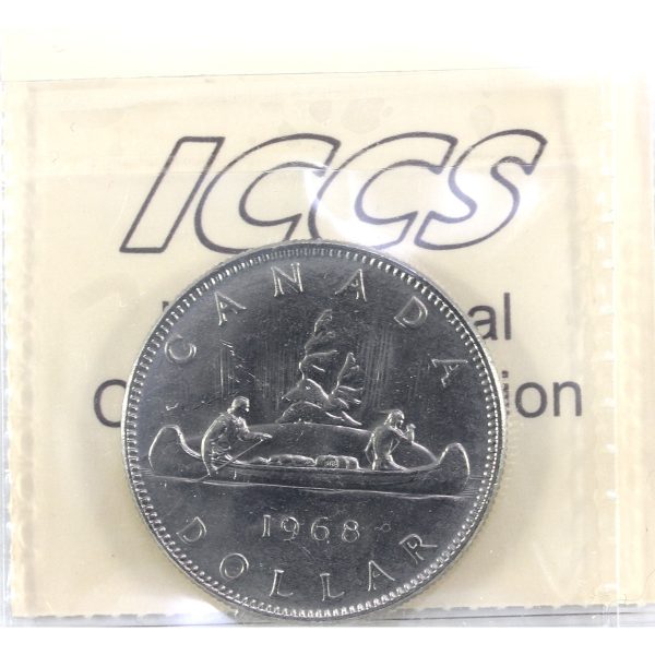 1968 No Island Canada Dollar ICCS Certified MS-64 Fashion