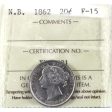 1862 New Brunswick 20-cents ICCS Certified F-15 (XHX 781) Discount