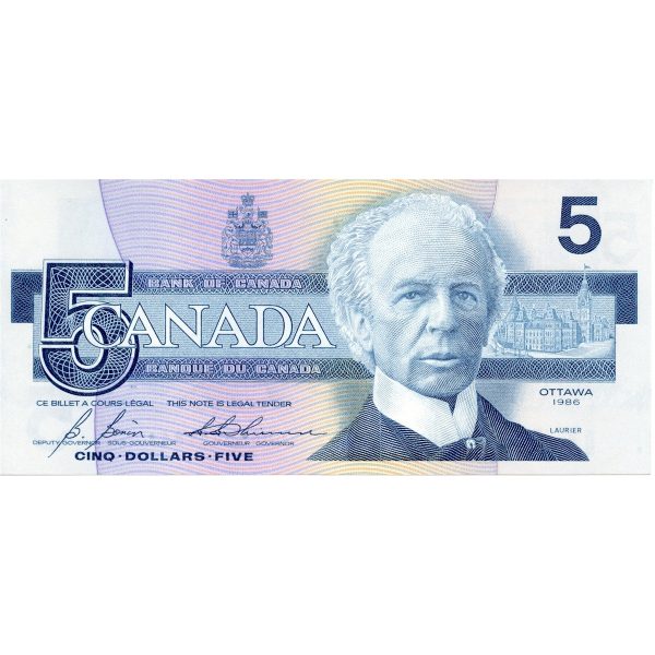 BC-56c 1986 Canada $5 Bonin-Thiessen, GON, Circ on Sale