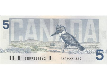 BC-56a 1986 Canada $5 Crow-Bouey, END, AU For Discount